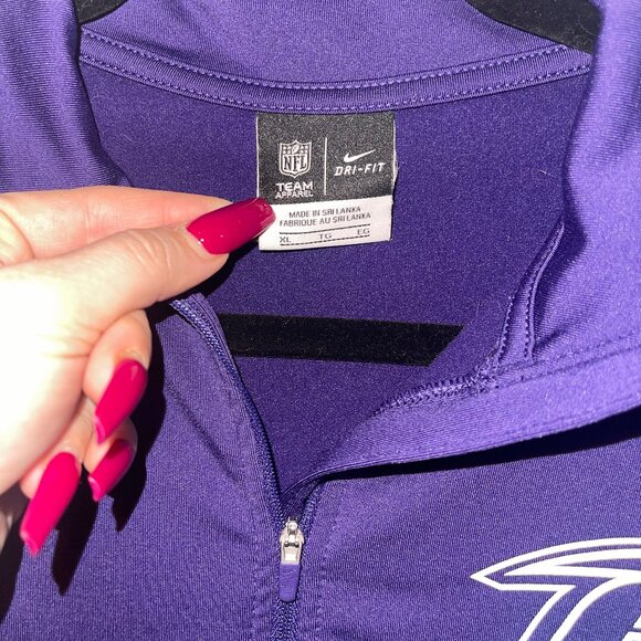 Baltimore Ravens NIKE Dri-Fit Quarter Zip Jacket Size X-Large - Picture 4 of 4